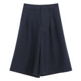ネイビー | ハイウエストフレアハーフパンツ ハーフパンツ フレア | Pierrot
