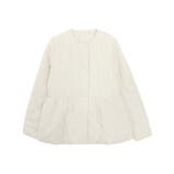 アイボリー | ノーカラーフレアキルティングブルゾン ブルゾン ノーカラー | Pierrot