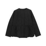 ブラック | ノーカラーフレアキルティングブルゾン ブルゾン ノーカラー | Pierrot