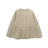 グレージュ | ノーカラーフレアキルティングブルゾン ブルゾン ノーカラー | Pierrot