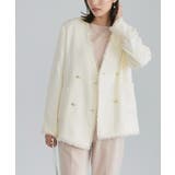アイボリー | ノーカラーフリンジツイードジャケット ジャケット ツイード | Pierrot