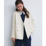 ノーカラーフリンジツイードジャケット ジャケット ツイード | Pierrot | 詳細画像20