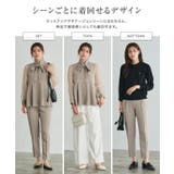 タイ付き袖オーガンジーペプラムセットアップ セットアップ パンツ | Pierrot | 詳細画像6