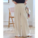 杢ライトベージュ | 接触冷感高見えワイドパンツ ワイドパンツ 接触冷感 | Pierrot