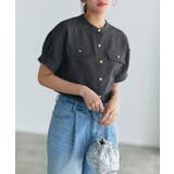 チャコール | 接触冷感リネンライクブラウス ブラウス 接触冷感 | Pierrot
