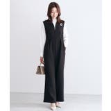 ブラック | キーネックオールインワン オールインワン キーネック | Pierrot