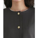 ゴールドボタンノーカラージャケット ジャケット ゴールド | Pierrot | 詳細画像4 