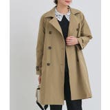 キャメルベージュ | 撥水 軽量ベーシックトレンチコート トレンチコート | Pierrot