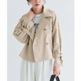 ライトベージュ | キャンディースリーブショートトレンチコート トレンチコート ショート丈 | Pierrot
