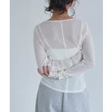 [ECLAM] 袖シャーリングシアーカットソー カットソー | Pierrot | 詳細画像20 