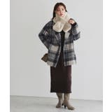 ブークレーチェックPコート Pコート チェック | Pierrot | 詳細画像25