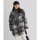 ブークレーチェックPコート Pコート チェック | Pierrot | 詳細画像26