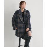 ブークレーチェックPコート Pコート チェック | Pierrot | 詳細画像28