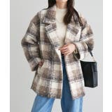 ブークレーチェックPコート Pコート チェック | Pierrot | 詳細画像16