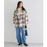 ブークレーチェックPコート Pコート チェック | Pierrot | 詳細画像18