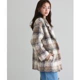 ブークレーチェックPコート Pコート チェック | Pierrot | 詳細画像19