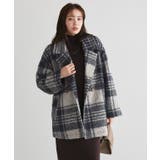 ブークレーチェックPコート Pコート チェック | Pierrot | 詳細画像23