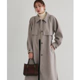 杢モカグレー | アレンジカラーシングルロングコート コート ロング丈 | Pierrot