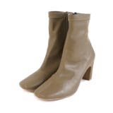 ベージュ | スクエアトゥストレッチブーツ ブーツ スクエアトゥ ストレッチ シンプル | Pierrot