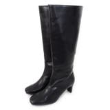 ブラック | ジップレススクエアトゥロングブーツ ブーツ ロングブーツ | Pierrot