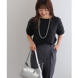 ブラック | 袖チュールレースブラウス ブラウス チュール素材 | Pierrot