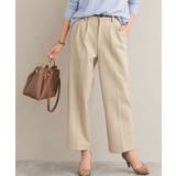 ライトベージュ | ウールタッチボックスパンツ パンツ ウエストパンツ タックパンツ ボックス | Pierrot