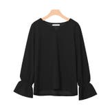 ブラック | キーネックTブラウス ブラウス シャツ | Pierrot