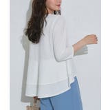 オフホワイト | バックフレアデザインTブラウス 春 ブラウス | Pierrot