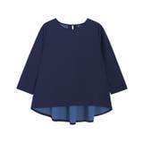 ネイビー | バックフレアデザインTブラウス 春 ブラウス | Pierrot