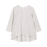 グレー | バックフレアデザインTブラウス ブラウス シャツ カットソー 7分袖 | Pierrot