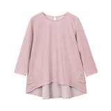 ピンク | バックフレアデザインTブラウス ブラウス シャツ カットソー 7分袖 | Pierrot