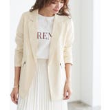 アイボリー | 麻混ダブルボタンジャケット ジャケット テーラードジャケット スーツ 麻混 | Pierrot