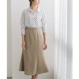 ベージュ | マーメイドスカート フレアスカート スカート ロング丈 無地 | Pierrot