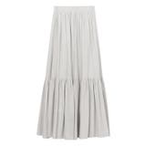 ライトグレー | ギャザー切り替えロングスカート ロングスカート ギャザースカート ロング丈 | Pierrot