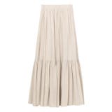 アイボリー | ギャザー切り替えロングスカート ロングスカート ギャザースカート ロング丈 | Pierrot