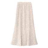 ベージュ | 花柄フレアロングスカート スカート フレアスカート | Pierrot