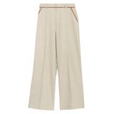 ライトベージュ | 配色パイピングパンツ パンツ スラックス | Pierrot