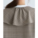 チェック柄クレリックフリルカラーブラウス ブラウス フリルカラー | Pierrot | 詳細画像6 