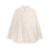 アイボリー | コットンオーバーサイズシャツ シャツ コットン100 | Pierrot