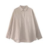 ベージュ | コットンオーバーサイズシャツ シャツ コットン100 | Pierrot