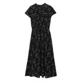 ブラック | ウエストギャザー柄ワンピース ワンピース ギャザーワンピ | Pierrot