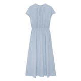 ライトブルー | ウエストギャザー柄ワンピース ワンピース ギャザーワンピ | Pierrot