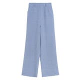 杢ブルー | リネンタッチストレートパンツ パンツ ストレート | Pierrot