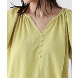 キーネックパフスリーブブラウス ブラウス フレンチスリーブ | Pierrot | 詳細画像4 