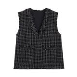 ブラック | ツイードフリンジベスト ベスト ツイード | Pierrot