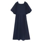 ネイビー | リップルボリュームパフスリーブワンピース ワンピース パフスリーブ | Pierrot