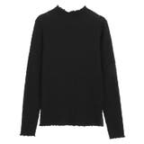 ブラック | フラワーレースボトルネックカットソー カットソー レース | Pierrot