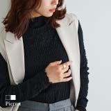 フラワーレースボトルネックカットソー カットソー レース | Pierrot | 詳細画像1 