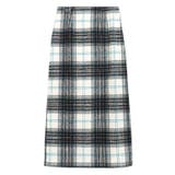 ブラック | 丈が選べるウールタッチチェック柄スカート スカート ミドル丈 | Pierrot
