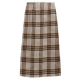 ベージュ | 丈が選べるウールタッチチェック柄スカート スカート ミドル丈 | Pierrot